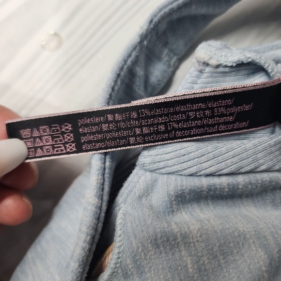 Victoria's Secret Sport Top Light Blue Size S Polyester Spandex Gym Workout - Picture 8 of 9